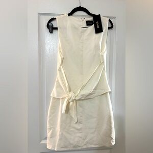 DOBE Ivory Sleeveless Dress with front detail